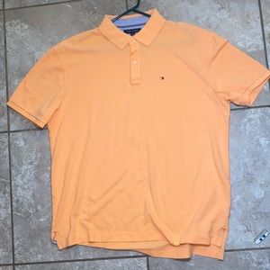 TOMMY Hilfiger Polo Style Pullover Short Sleeve Men’s Peach Color Shirt Size XL